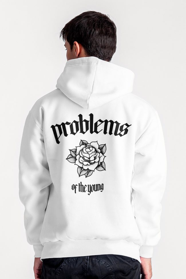 Sixtynine Problems, Φούτερ με Κουκούλα σε Λευκό Χρώμα