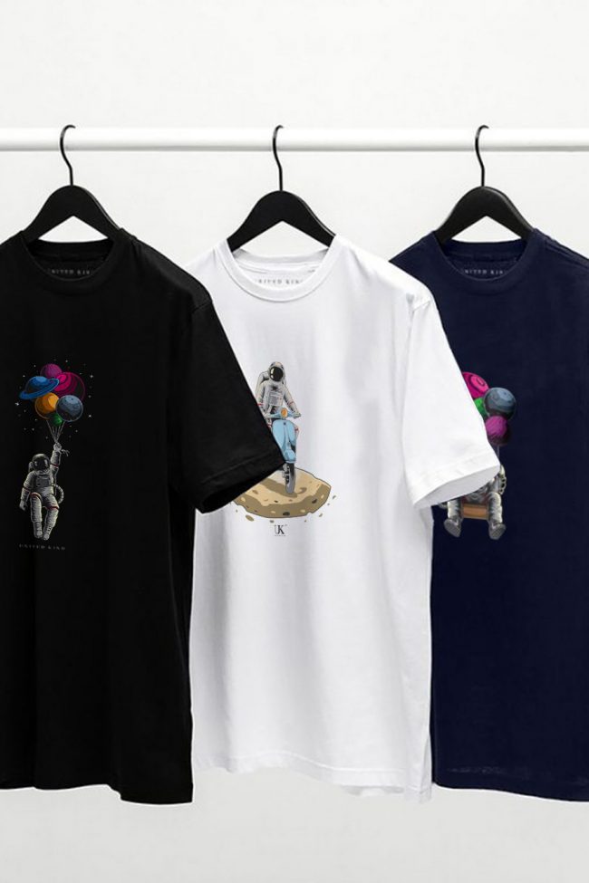 3 Pack Astro Heavy Cotton Regular Fit T-Shirt