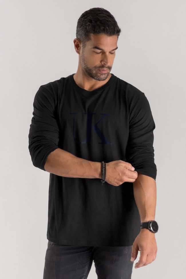 Big Uk, Long Sleeve Μπλούζα σε Μαύρο Χρώμα