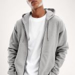 Basic Zipper, Ζακέτα σε Γκρι Χρώμα