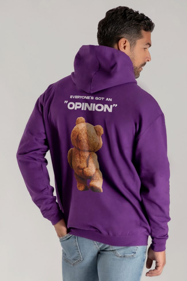 Everyones Got An Opinion, Φούτερ με Κουκούλα σε Μωβ Χρώμα