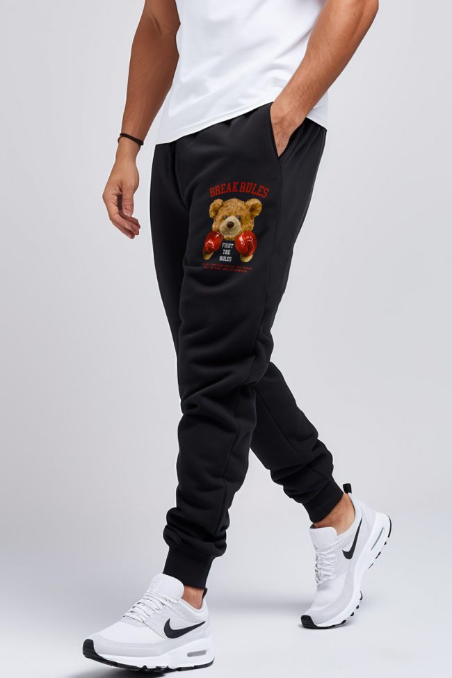 Boxer Teddy, Παντελόνι Φόρμας σε Μαύρο Χρώμα
