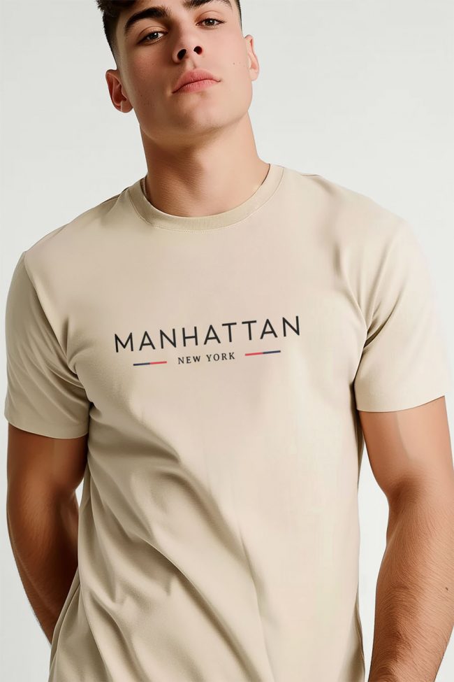 Manhattan, T-Shirt σε Εκρού Χρώμα