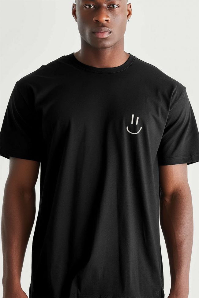 Smiley Face, T-Shirt σε Μαύρο Χρώμα