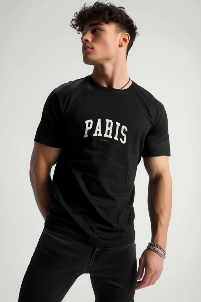 Paris Letters, T-Shirt σε Μαύρο Χρώμα