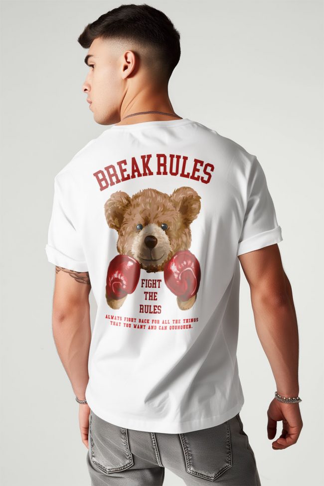 Boxer Teddy, T-Shirt σε Λευκό Χρώμα