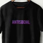 Antisocial, T-Shirt σε Μαύρο Χρώμα