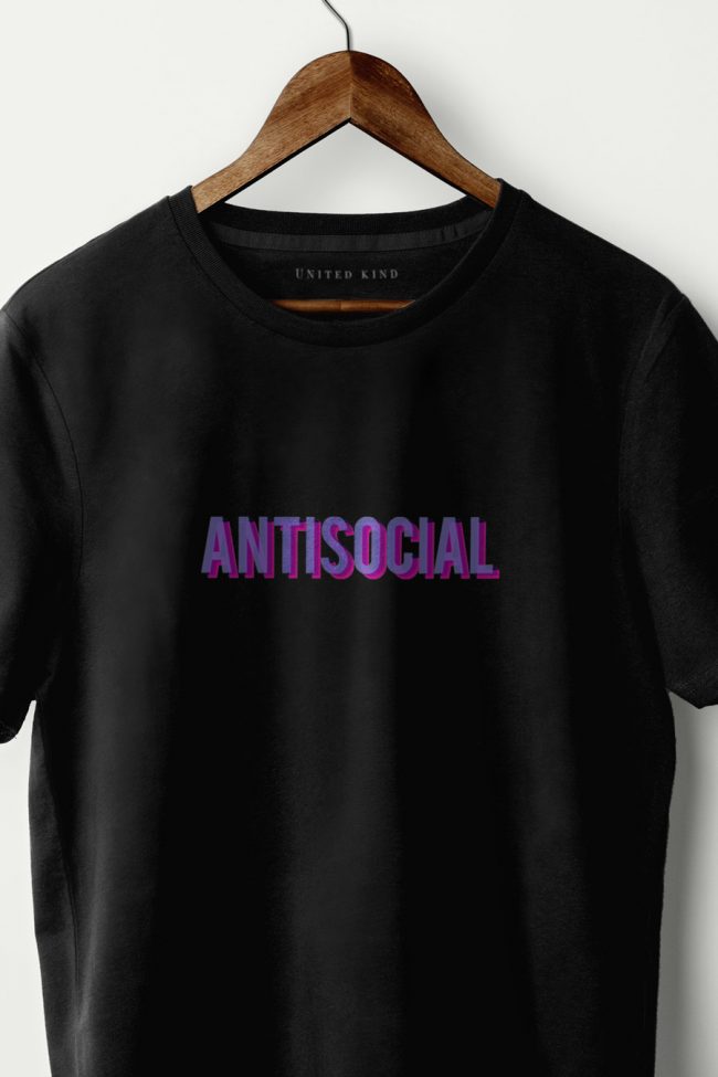 Antisocial, T-Shirt σε Μαύρο Χρώμα