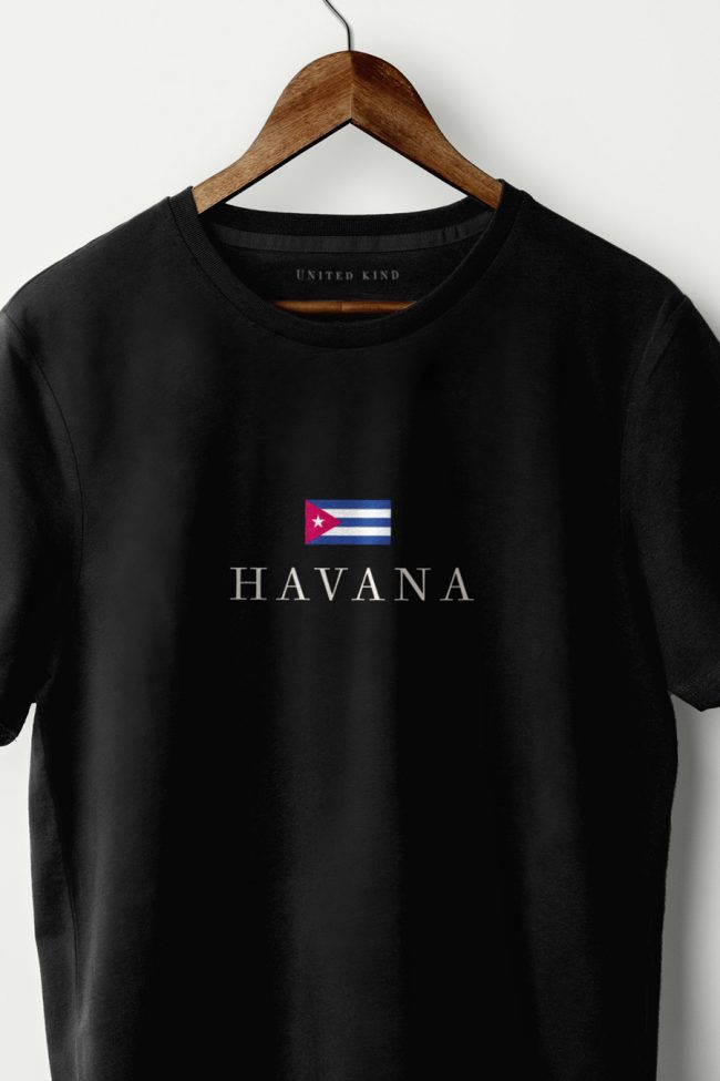 Cuba Havana, T-Shirt σε Μαύρο Χρώμα