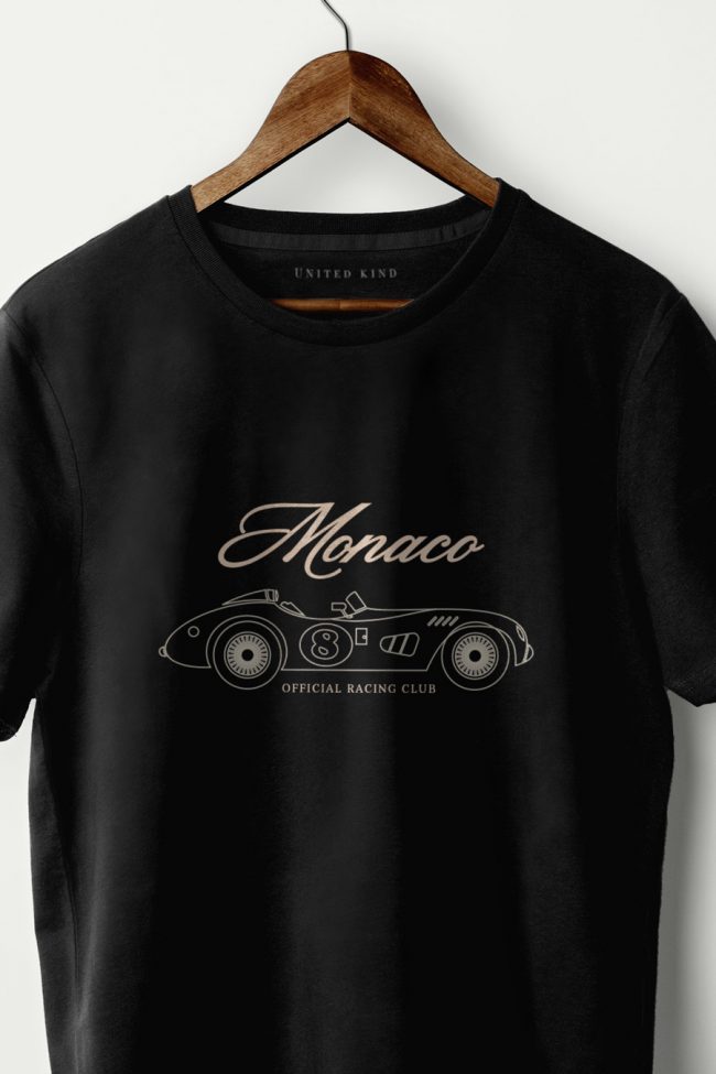 Monaco Racing Club, T-Shirt σε Μαύρο Χρώμα