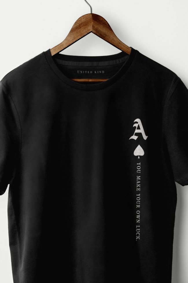 Lucky Ace Of Spades, T-Shirt σε Μαύρο Χρώμα