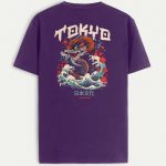 Tokyo Japanese Culture, T-Shirt σε Μωβ Χρώμα