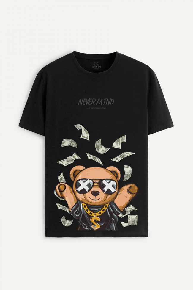 Moneymaker Teddy, T-Shirt σε Μαύρο Χρώμα
