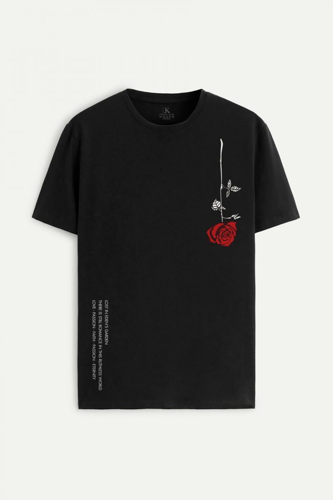 Eden Rose, T-Shirt σε Μαύρο Χρώμα