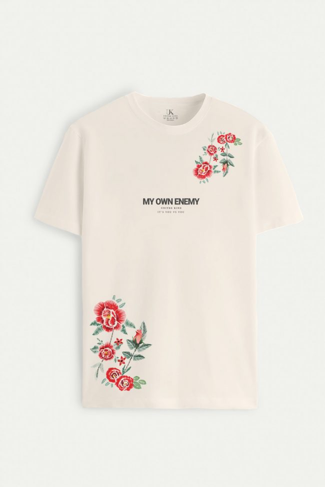 My Own Enemy, T-Shirt σε Εκρού Χρώμα