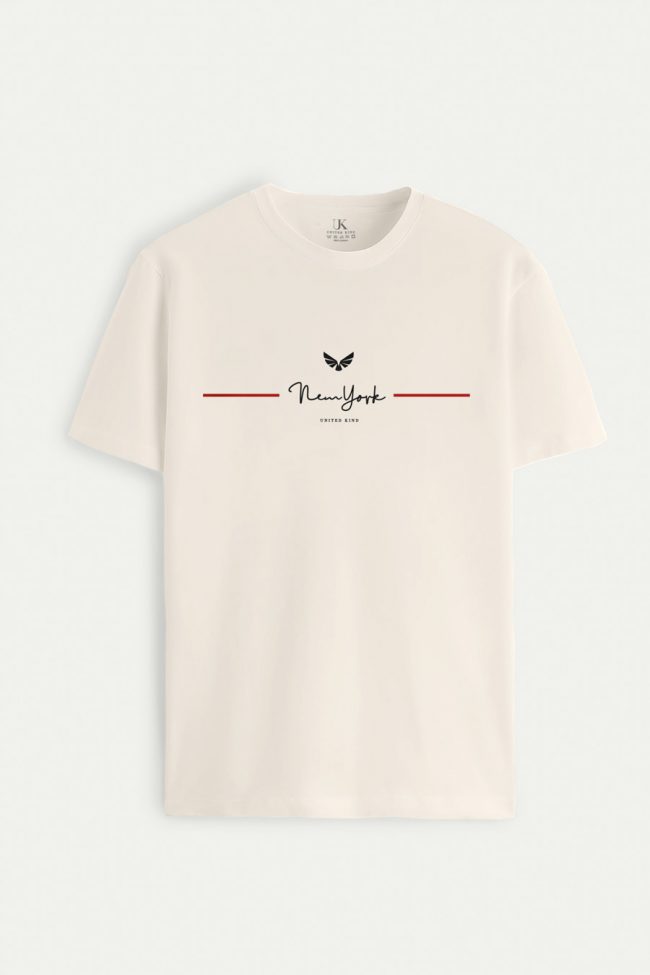 New York Wings, T-Shirt σε Εκρού Χρώμα