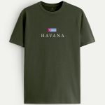 Cuba Havana, T-Shirt σε Χακί Χρώμα