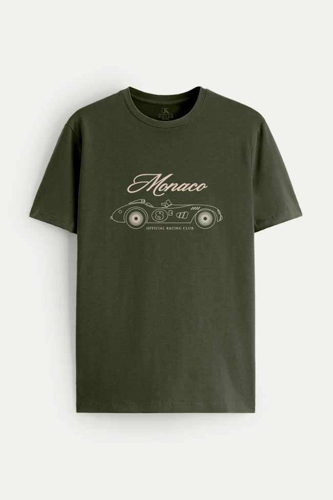 Monaco Racing Club, T-Shirt σε Χακί Χρώμα