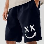 Smiley Face Graffiti, Σορτσάκι Ανδρικό σε Μπλε Χρώμα