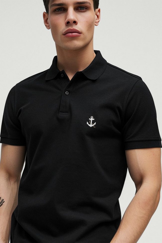 Anchor, Polo σε Μαύρο Χρώμα