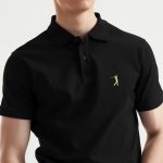 Golf Logo Minimal, Polo σε Μαύρο Χρώμα