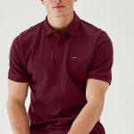 Italian Stripe, Polo σε Μπορντώ Χρώμα