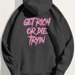 Get Rich, Φούτερ με Κουκούλα σε Iron Grey Χρώμα