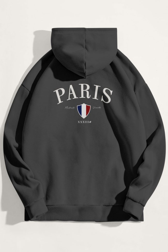Paris Xxxiii Bold, Φούτερ με Κουκούλα σε Iron Grey Χρώμα