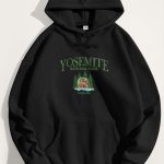 Yosemite Park, Φούτερ με Κουκούλα σε Μαύρο Χρώμα