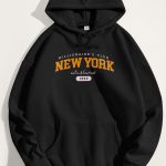 New York Millionaires, Φούτερ με Κουκούλα σε Μαύρο Χρώμα