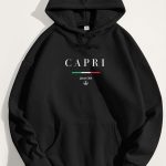 Capri Yacht Club, Φούτερ με Κουκούλα σε Μαύρο Χρώμα