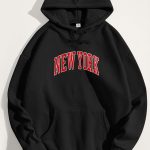 New York Red, Φούτερ με Κουκούλα σε Μαύρο Χρώμα