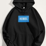 Humble In Blue, Φούτερ με Κουκούλα σε Μαύρο Χρώμα
