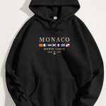 Monte Carlo, Φούτερ με Κουκούλα σε Μαύρο Χρώμα