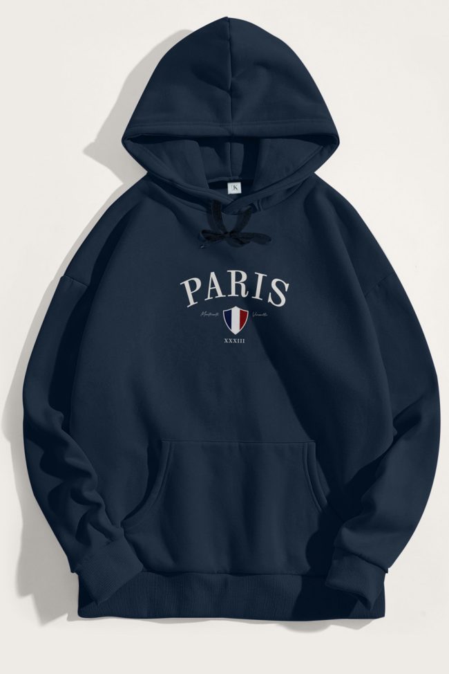 Paris Xxxiii, Φούτερ με Κουκούλα σε Μπλε Χρώμα