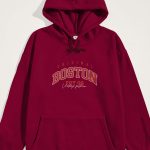 Boston Original, Φούτερ με Κουκούλα σε Μπορντώ Χρώμα