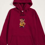 Team Bear Teddy, Φούτερ με Κουκούλα σε Μπορντώ Χρώμα