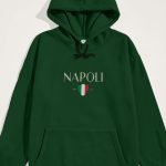 Napoli, Φούτερ με Κουκούλα σε Πράσινο Χρώμα