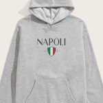 Napoli, Φούτερ με Κουκούλα σε Γκρι Χρώμα