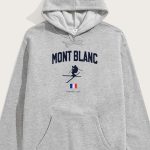 Mont Blanc Alps, Φούτερ με Κουκούλα σε Γκρι Χρώμα