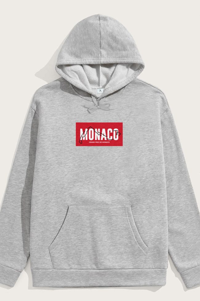 Monaco Circuit, Φούτερ με Κουκούλα σε Γκρι Χρώμα