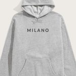 Milano Grey, Φούτερ με Κουκούλα σε Γκρι Χρώμα