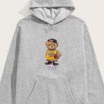 Team Bear Teddy, Φούτερ με Κουκούλα σε Γκρι Χρώμα