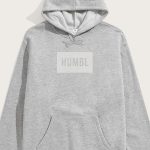 Humble In Grey, Φούτερ με Κουκούλα σε Γκρι Χρώμα