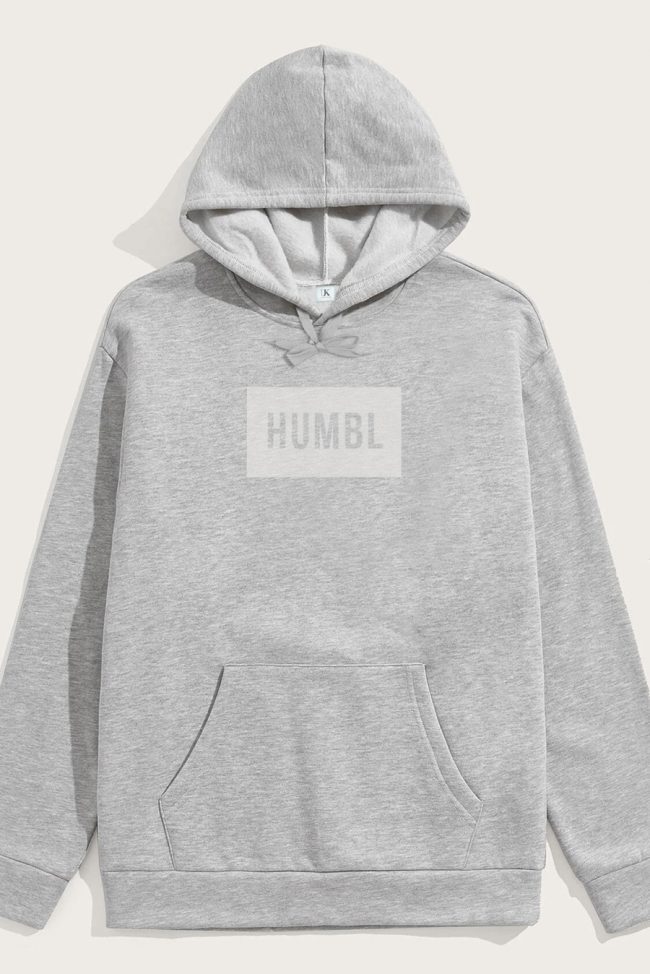 Humble In Grey, Φούτερ με Κουκούλα σε Γκρι Χρώμα