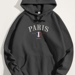 Paris Xxxiii, Φούτερ με Κουκούλα σε Iron Grey Χρώμα