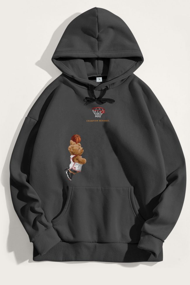Champion Mindset Teddy, Φούτερ με Κουκούλα σε Iron Grey Χρώμα