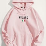 Milano La Repubblica, Φούτερ με Κουκούλα σε Ροζ Χρώμα