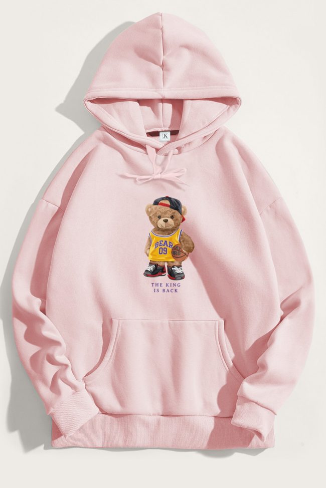Team Bear Teddy, Φούτερ με Κουκούλα σε Ροζ Χρώμα