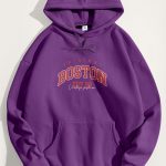 Boston Original, Φούτερ με Κουκούλα σε Μωβ Χρώμα